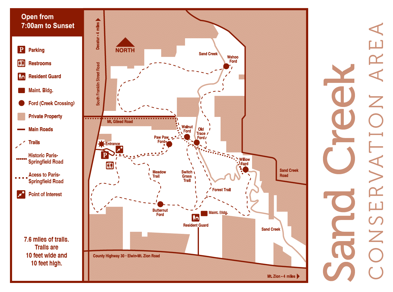Sand Creek Conservation Area Map